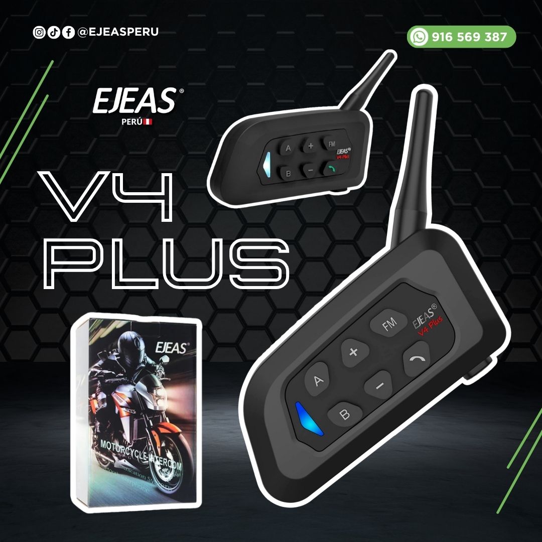 V4PLUS Intercomunicador bluetooth para casco - Imagen 4