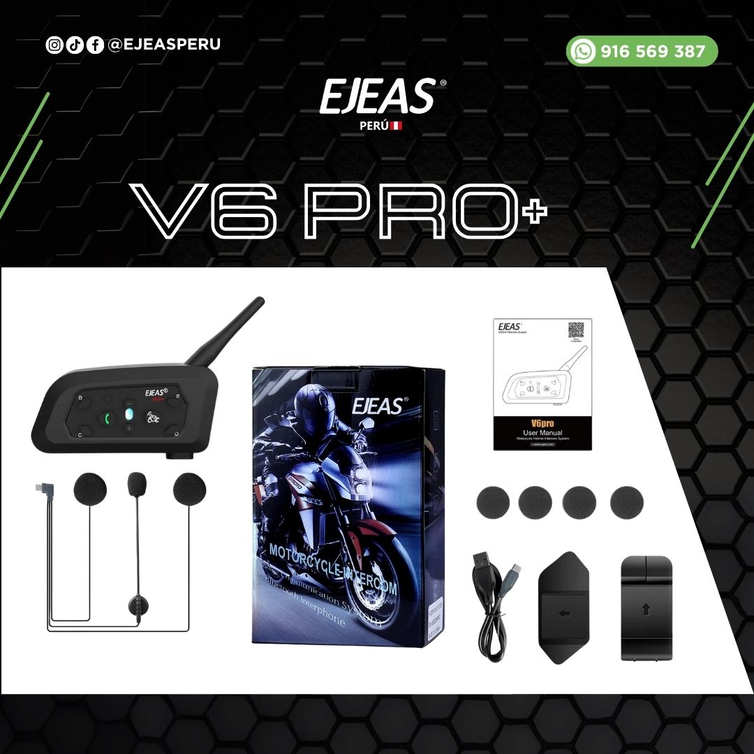 V6PRO+ Intercomunicador bluetooth para casco - Imagen 3